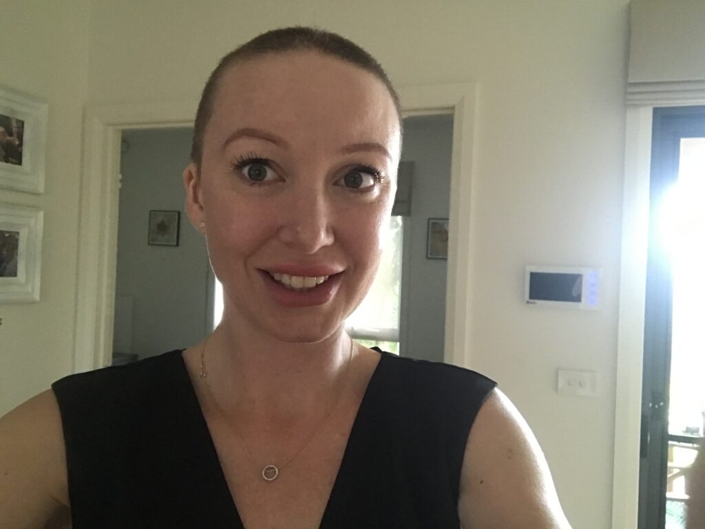 One night in November 2018, Elizabeth was woken by severe and unrelenting pain in her chest. It turned out to be cancer. Picture: Supplied. 