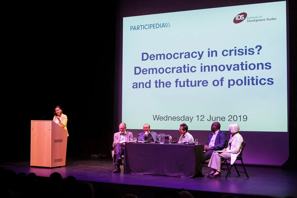 Selen A. Ercan, speaking at “Democracy in crisis? Democratic innovations and future of politics’” panel hosted at the University of Sussex, United Kingdom, 2019.