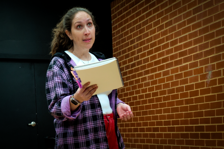 Michelle Cooper performing in After Rebecca.